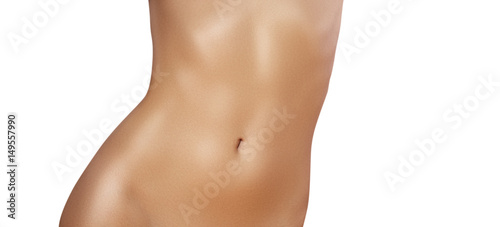 Beatiful body shapes. Slim waist, flat belly, soft clean skin. Perfect female body. Sexy curves, sport form. Healthcare