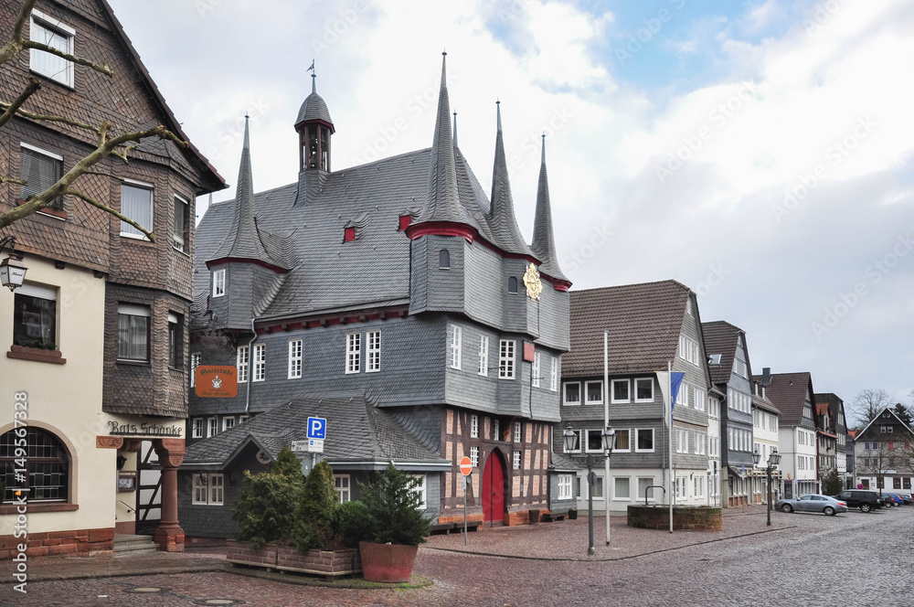 Obraz premium Frankenberg, ratusz