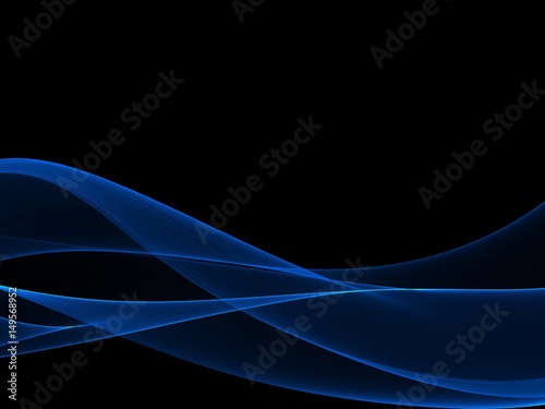 Abstract blue shining wave background 