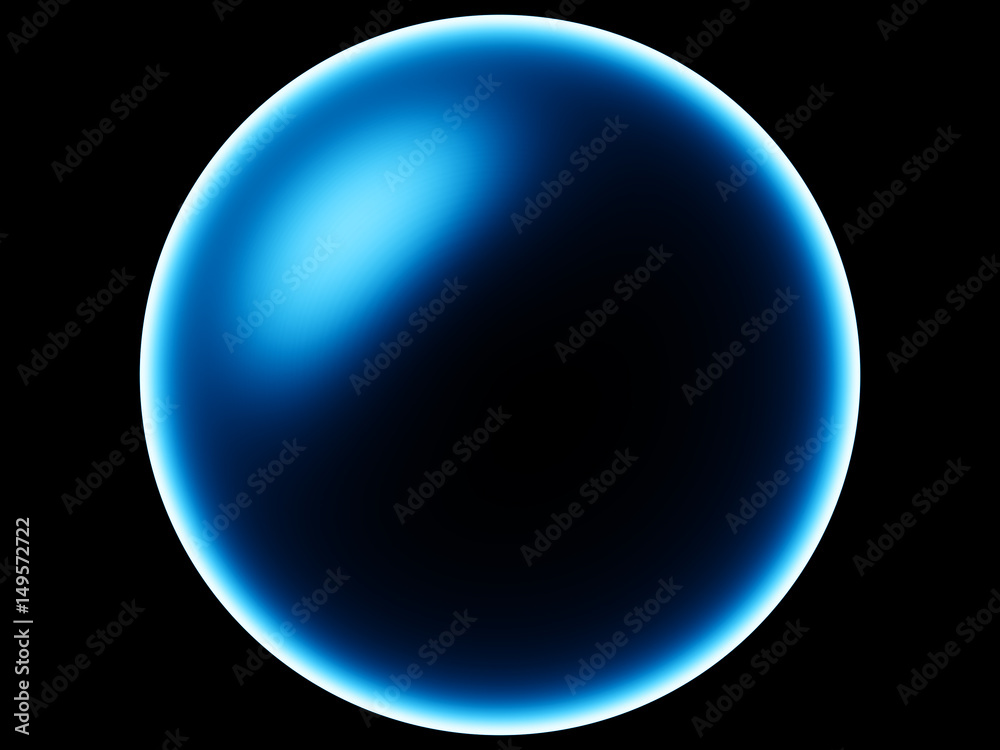 Glowing moon sphere illustration background