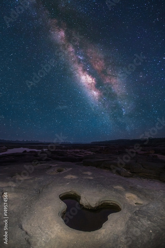Milky Way galaxy at Sam Phan Bok, Ubon Ratchathani in Thailand