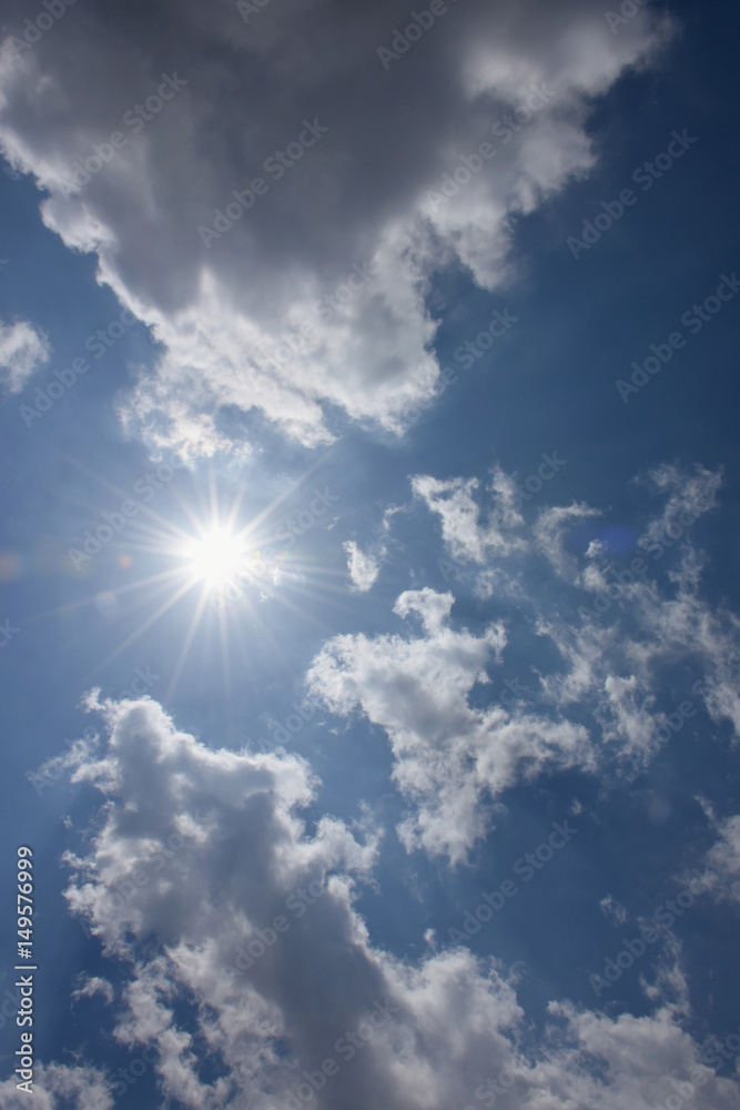 強力な太陽光と青空と雲「空想・強い太陽光にとけ出す(分解される)モンスターたち」(強い太陽、強者に挑む、挑戦、紫外線対策強化などのイメージ) 強力な太陽光と青空と雲「空想・強い太陽光にとけ出す(分解される)モンスターたち」(強い太陽、強者に挑む、挑戦、紫外線対策強化などのイメージ)