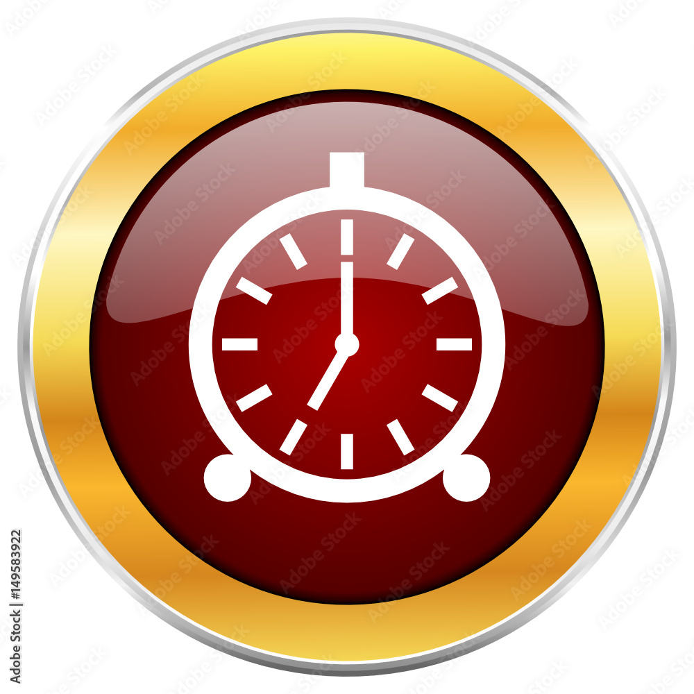 Alarm red vector icon with golden border isolated on white background.
Alarm red vector icon with golden border isolated on white background.