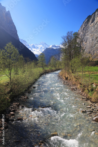 Lauterbrunnen Valley in Switzerland, Europe