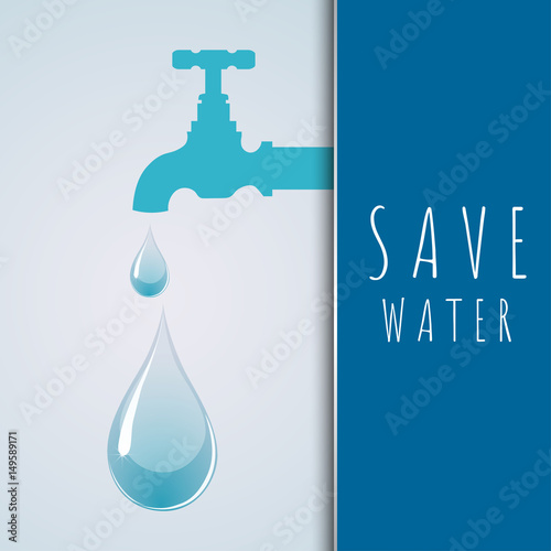 Save The Water Concept with copy space.