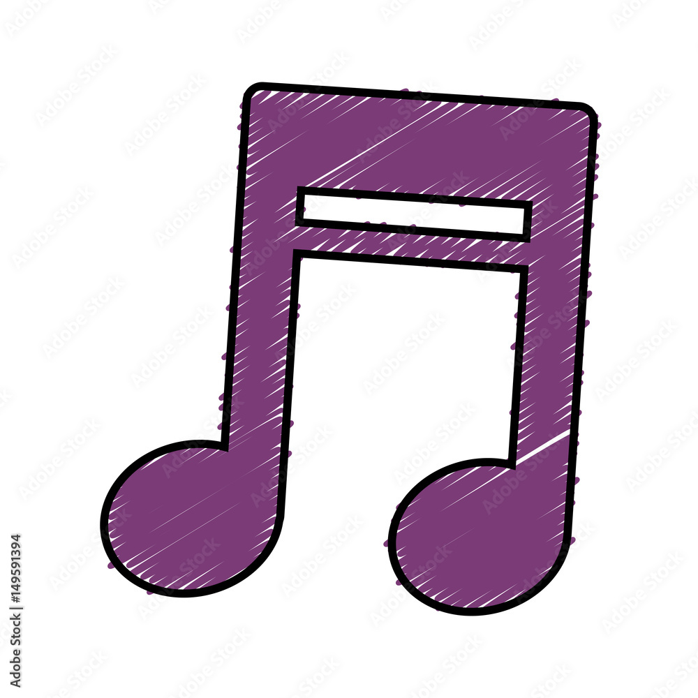 musical note icon over white background. vector illustration musical note icon over white background. vector illustration