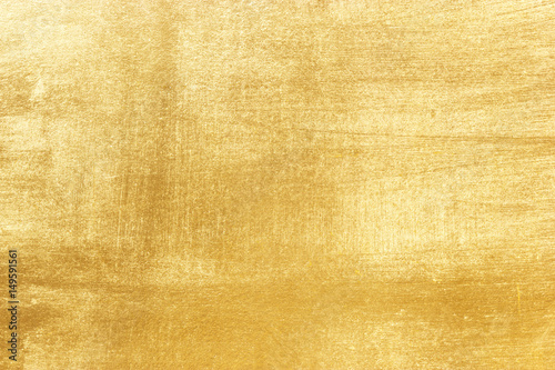 Vászonkép Shiny yellow leaf gold foil texture