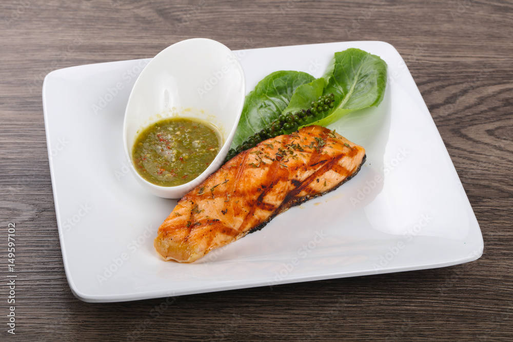 Grilled salmon