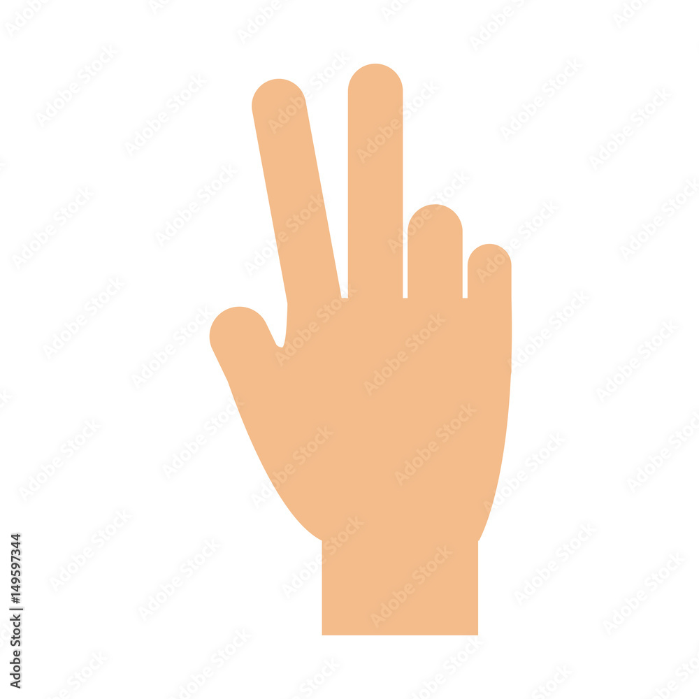 human hand icon over white backgroud. colorful design. vector illustration human hand icon over white backgroud. colorful design. vector illustration