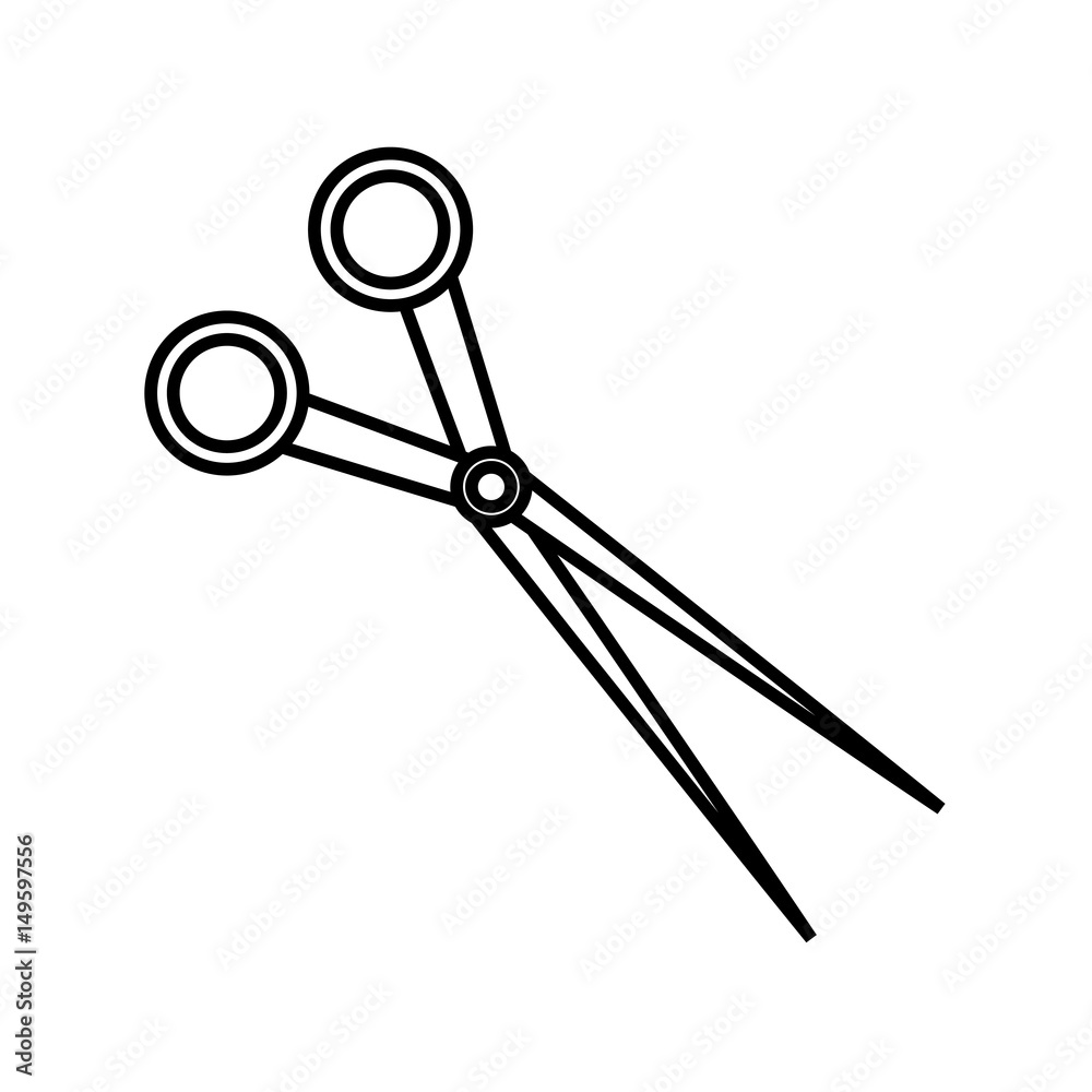 hair scissors icon over white background. vector illustration hair scissors icon over white background. vector illustration