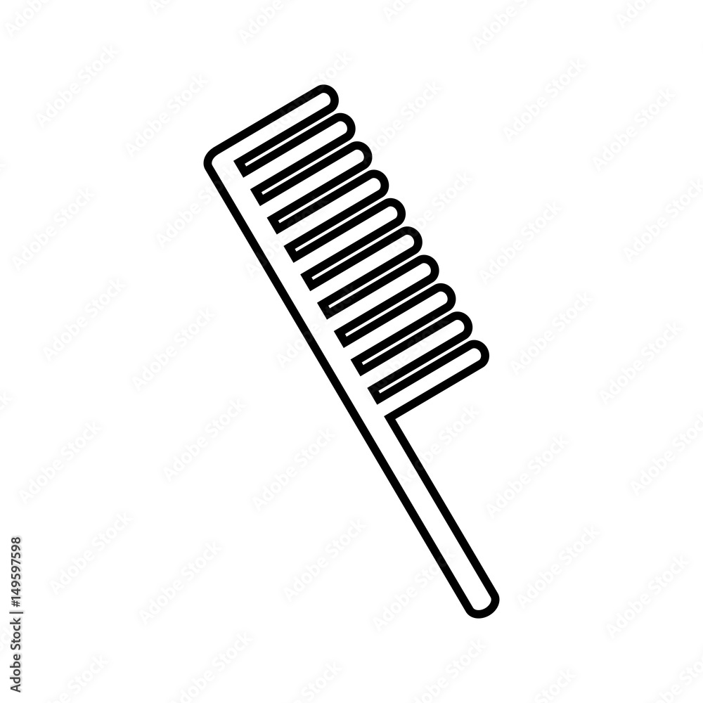 hair comb icon over white background. vector illustration hair comb icon over white background. vector illustration