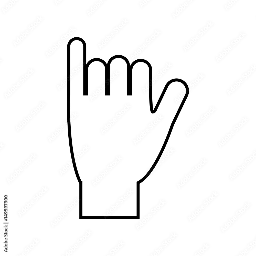 human hand icon over white backgroud. vector illustration human hand icon over white backgroud. vector illustration