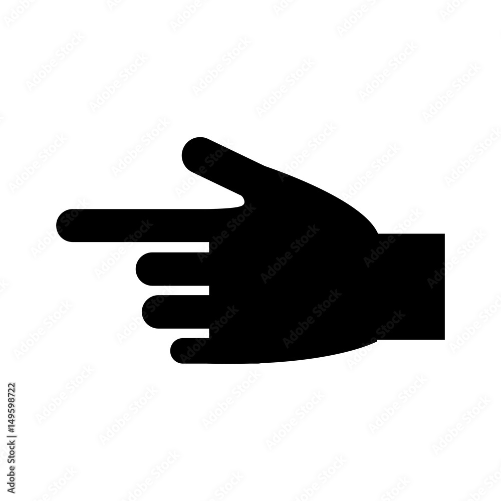 human hand icon over white background. vector illustration human hand icon over white background. vector illustration