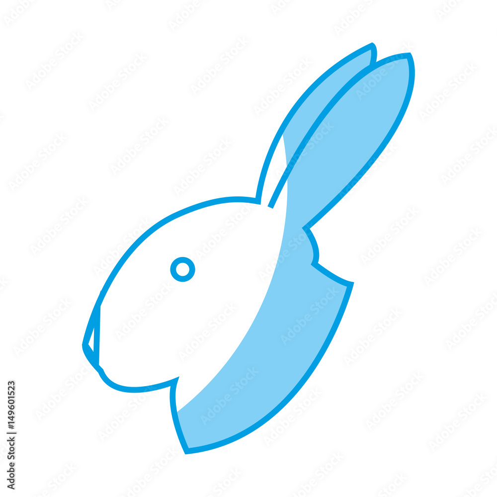 rabbit animal icon over white background. vector illustration rabbit animal icon over white background. vector illustration