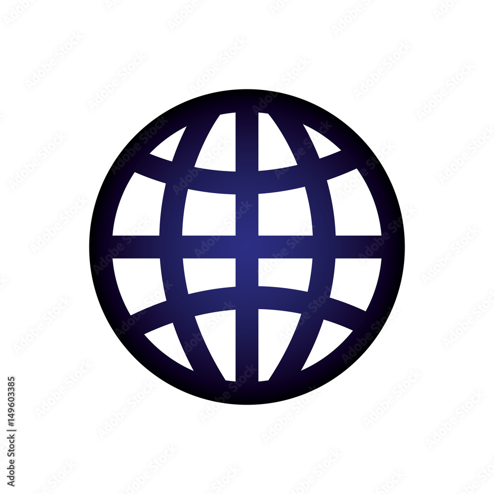 global sphere icon over white background. vector illustration global sphere icon over white background. vector illustration