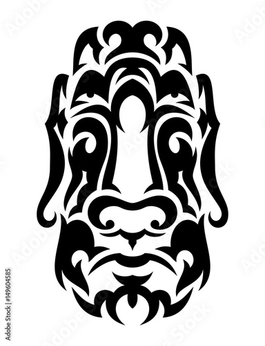 Easter island statue. Tribal icon rapa nui