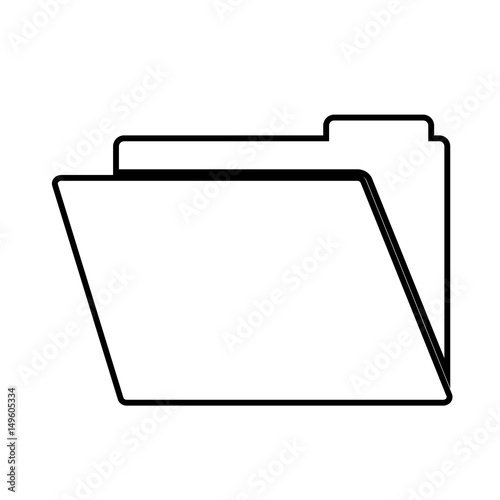document folder icon over white background. vector illustration