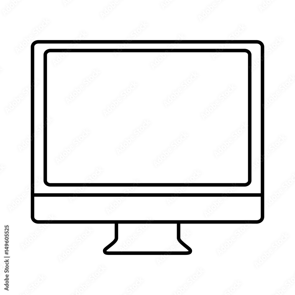 monitor computer icon over white background. vector illustration monitor computer icon over white background. vector illustration