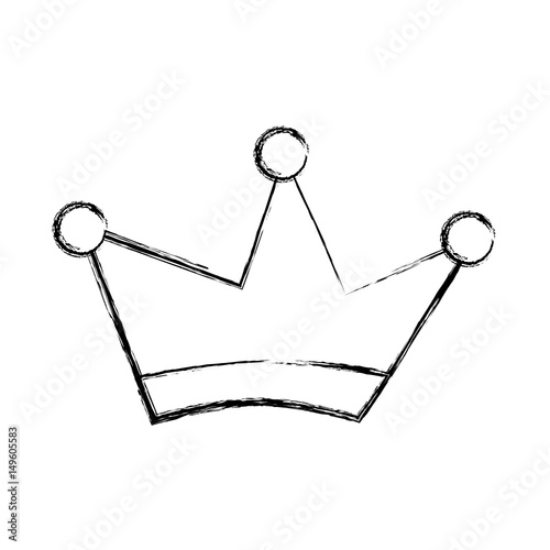 king crown drawing isolated icon vector illustration design