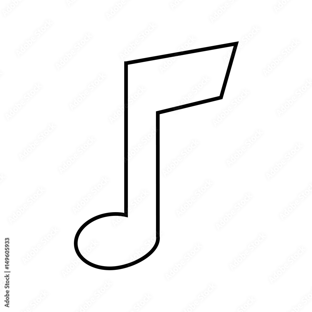 musical note icon over white background. vector illustration musical note icon over white background. vector illustration