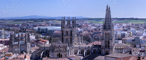 Panoramic view of the cathedral of Burgos, Spain. © fresnel6