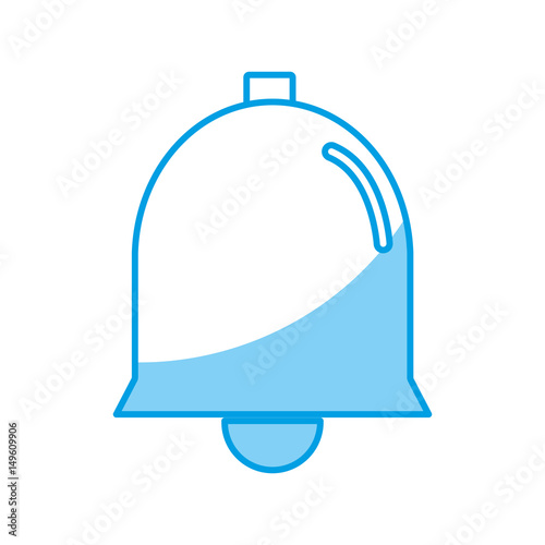 bell icon over white background. vector illustration