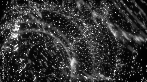 Overlay background. Exploding particles, flying fragments in different directions, twisting white dots. Smashing glass. You can use different types of overlay and get great effects.
