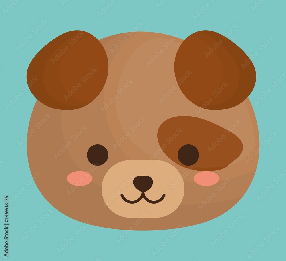 cute dog animal icon over turquoise background. colorful design. vector illustration cute dog animal icon over turquoise background. colorful design. vector illustration