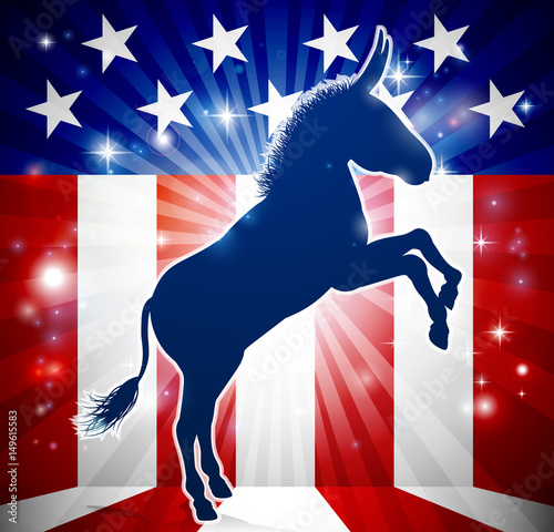Democrat Donkey Political Mascot