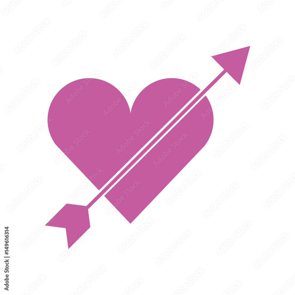 cute heart love with arrow vector illustration design cute heart love with arrow vector illustration design