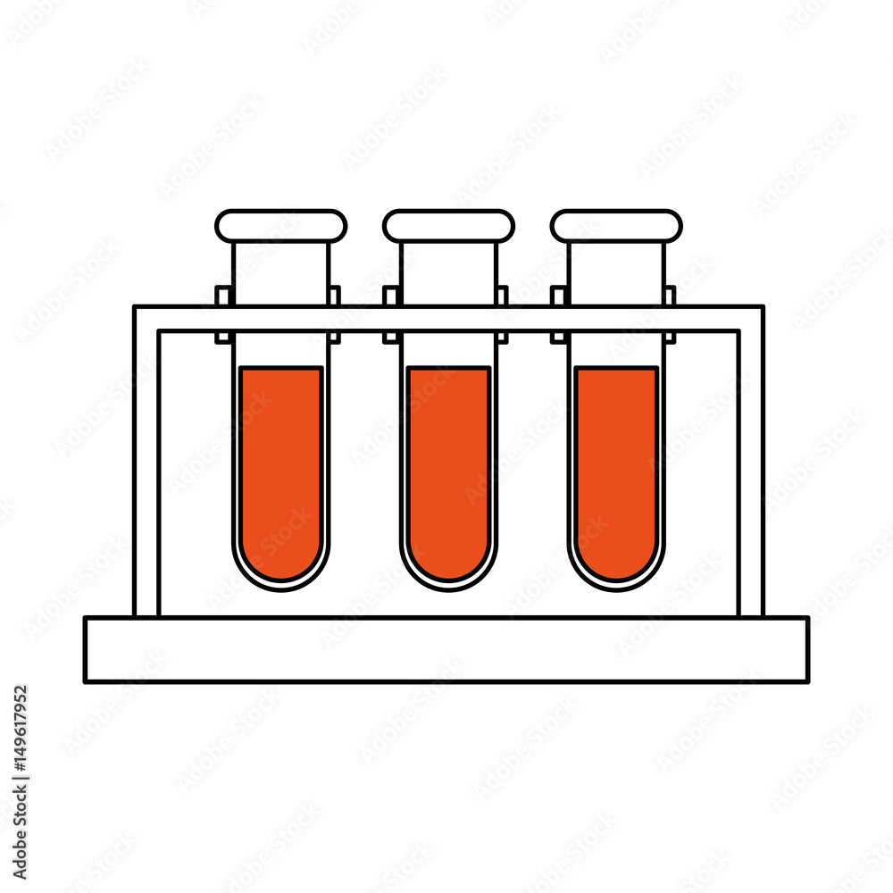 color silhouette image test tube icon microbiology equipment vector illustration