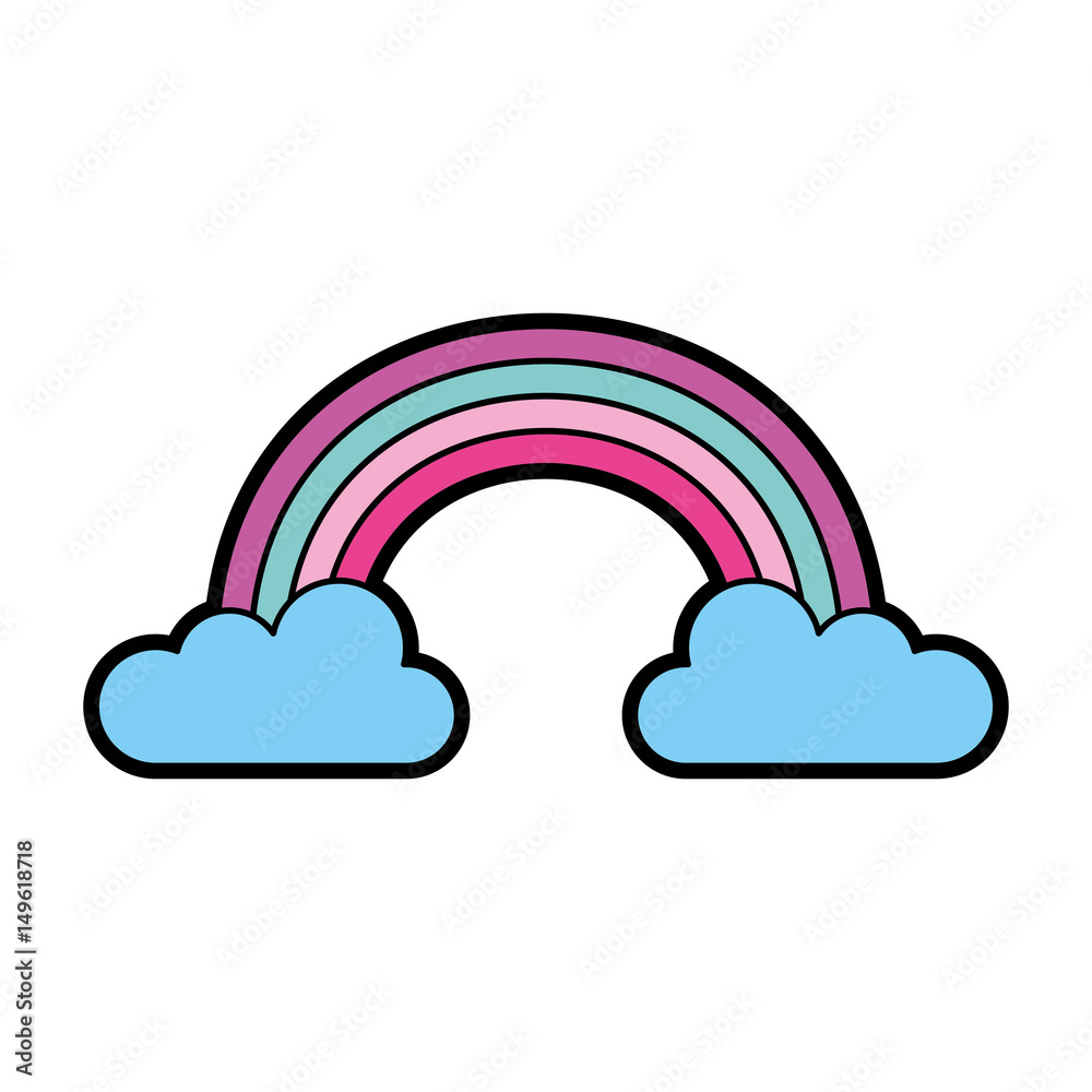cute fantasy rainbow icon vector illustration design cute fantasy rainbow icon vector illustration design