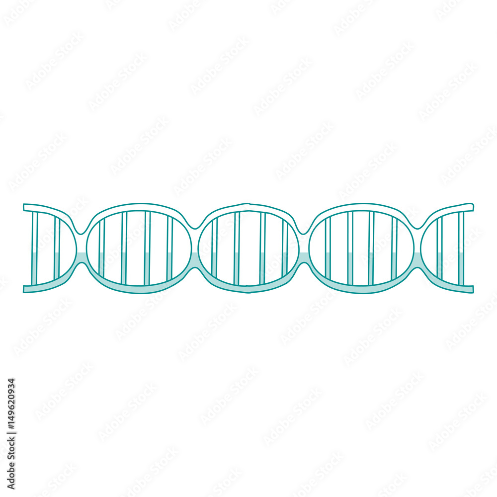 blue silhouette shading image cartoon side view dna molecule vector illustration blue silhouette shading image cartoon side view dna molecule vector illustration