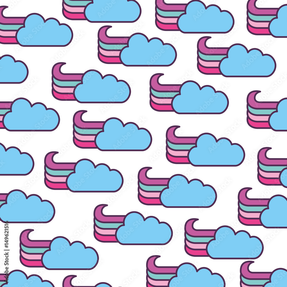 Fototapeta premium cute fantasy cloud pattern vector illustration design