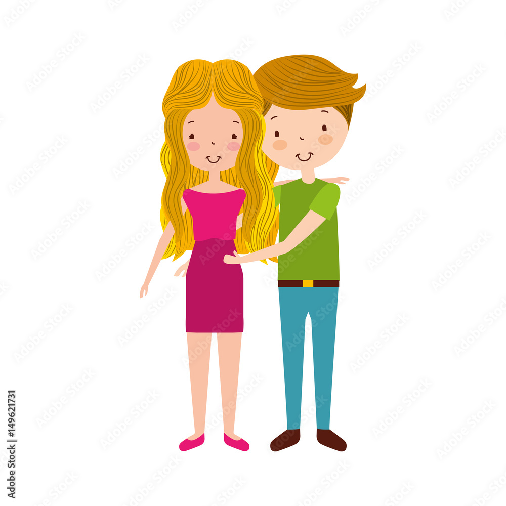 couple lovers avatars characters vector illustration design couple lovers avatars characters vector illustration design