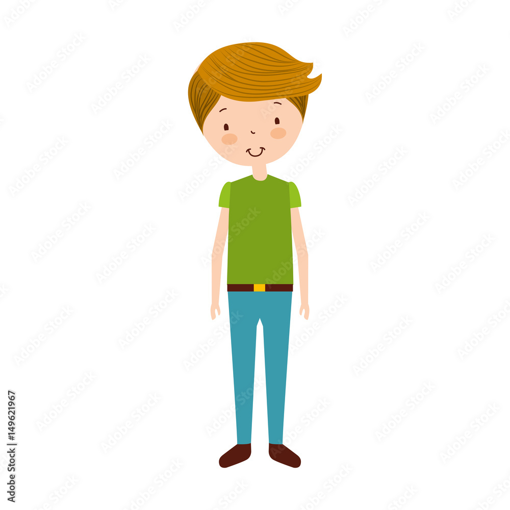 cute little boy character vector illustration design