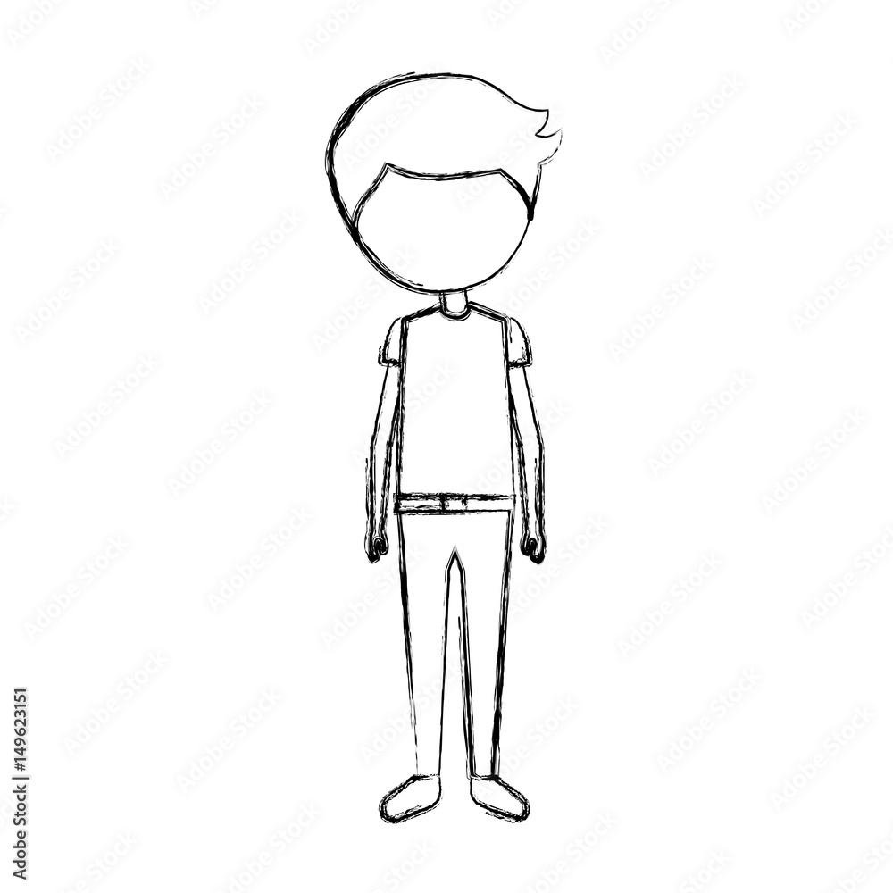 cute little boy character vector illustration design