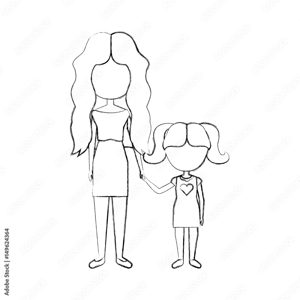 mother with daughter avatars vector illustration design mother with daughter avatars vector illustration design