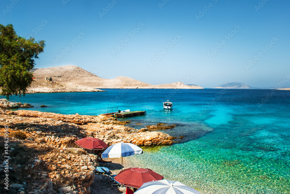 The blue sea, the coast and the beautiful sunny day The blue sea, the coast and the beautiful sunny day