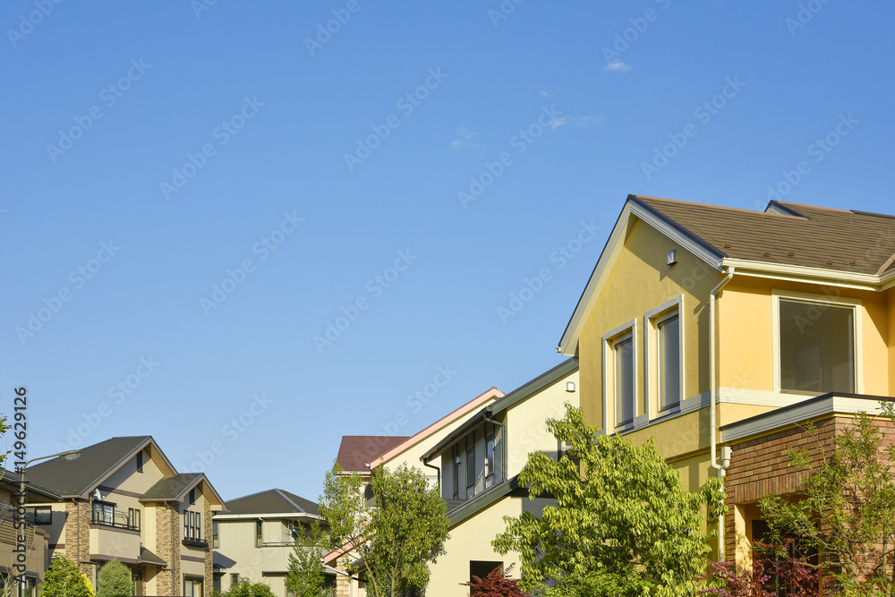 Japan's residential area, suburbs of Tokyo Japan's residential area, suburbs of Tokyo
