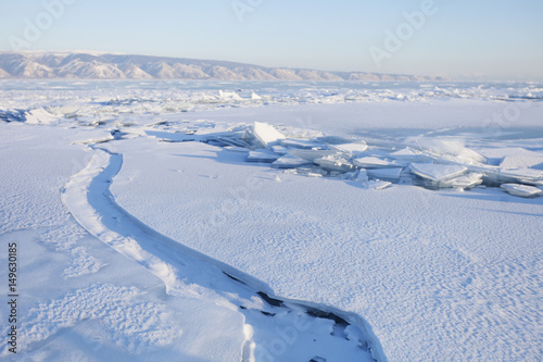 Lake Baikal ice. Winter landscape © Crazy nook