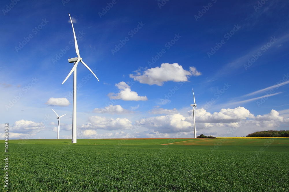Energie renouvelable/Parc d'éoliennes dans la campagne en Haute Marne (France) Energie renouvelable/Parc d'éoliennes dans la campagne en Haute Marne (France)