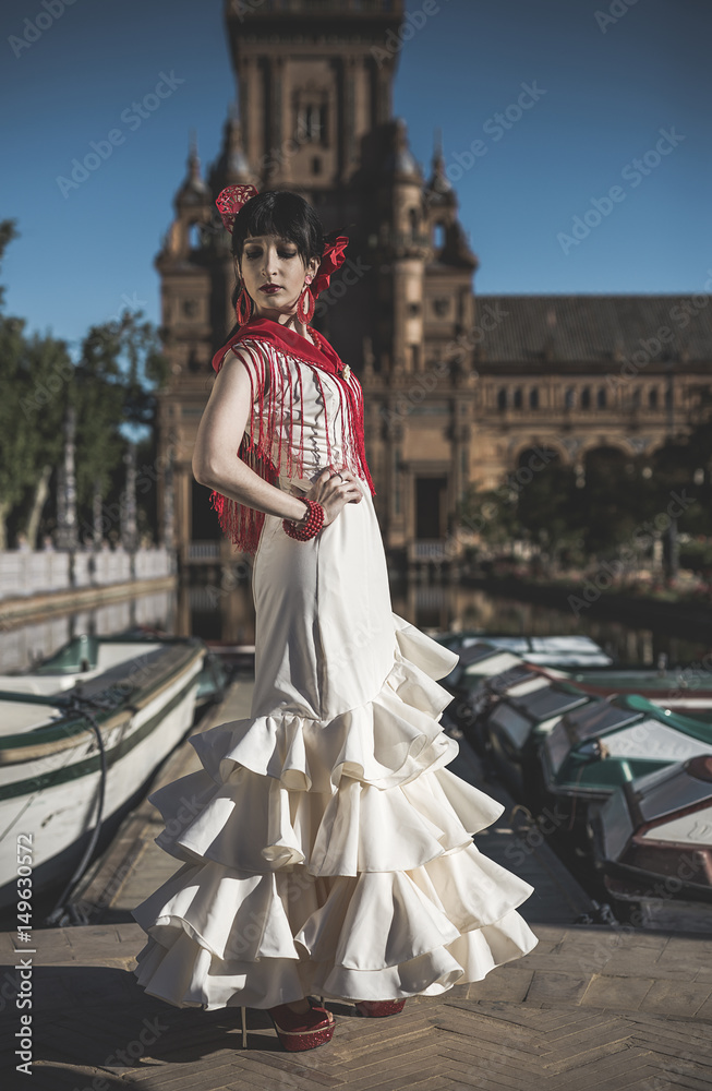 Obraz premium Young elegance flamenco dancer