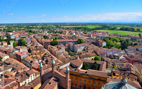 Tableau sur toile Cremona panorama taken from torrazza