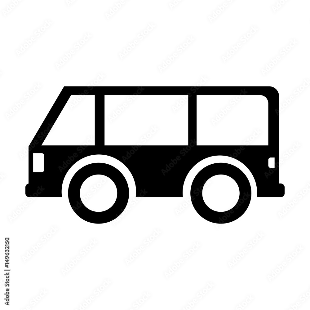 bus transport vehicle icon vector illustration design