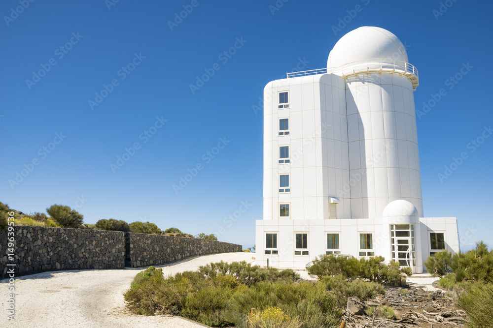 Fototapeta premium Mount Teide Observatory on the slopes of Teide volcano in Tenerife