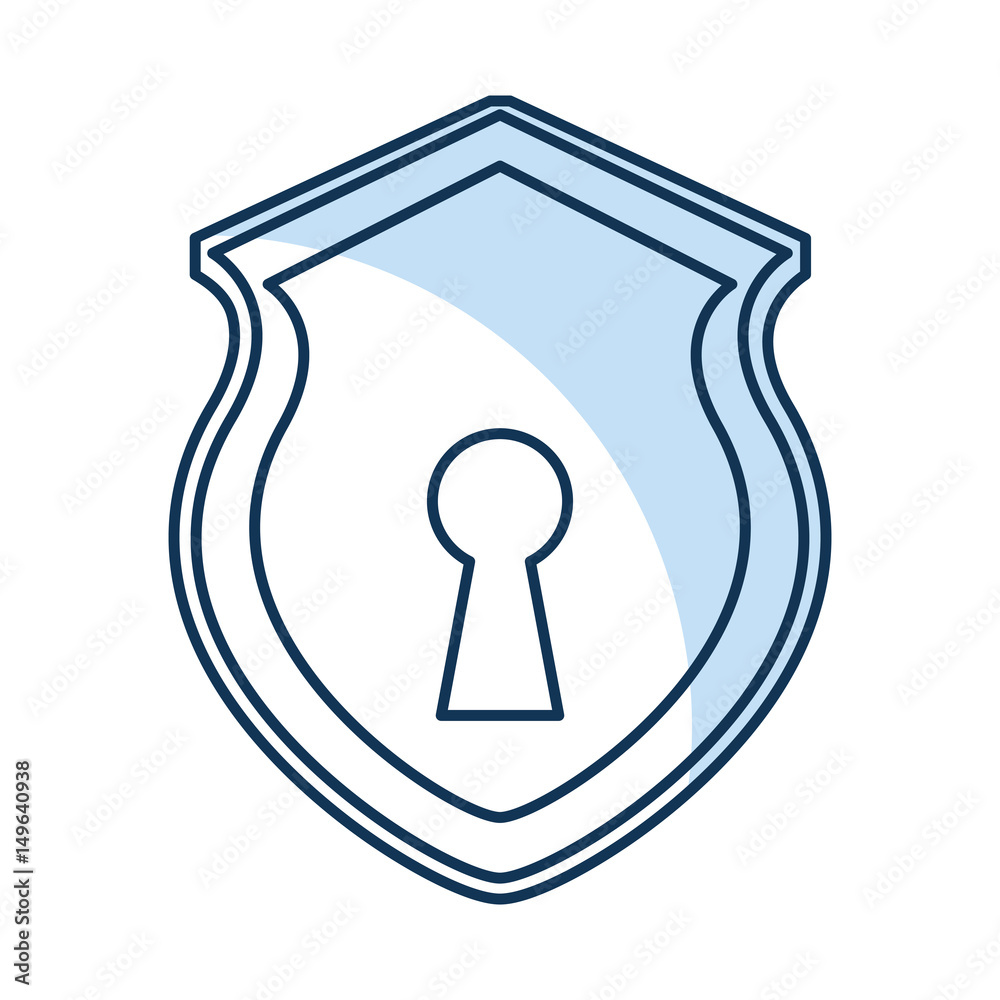 security shield with shape hole isolated icon vector illustration design security shield with shape hole isolated icon vector illustration design