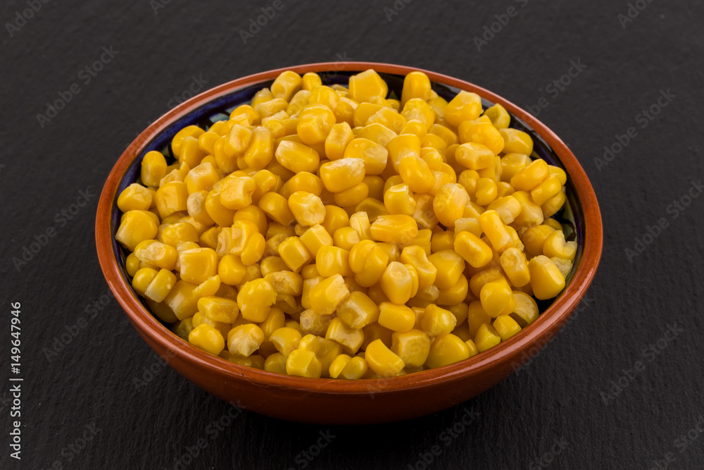 sweet canned corn in bowl sweet canned corn in bowl