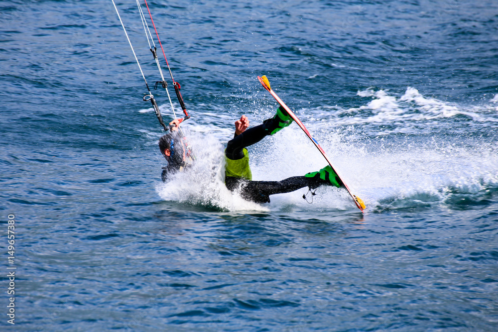 Naklejka premium kite surf on garda lake