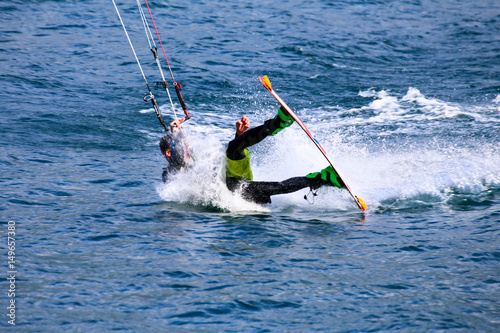 kite surf on garda lake photo